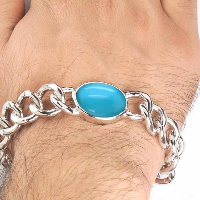 Natural Turquoise(Firoza) Bracelet Quality AAA With Certificate ! Unisex  Jewelry | eBay